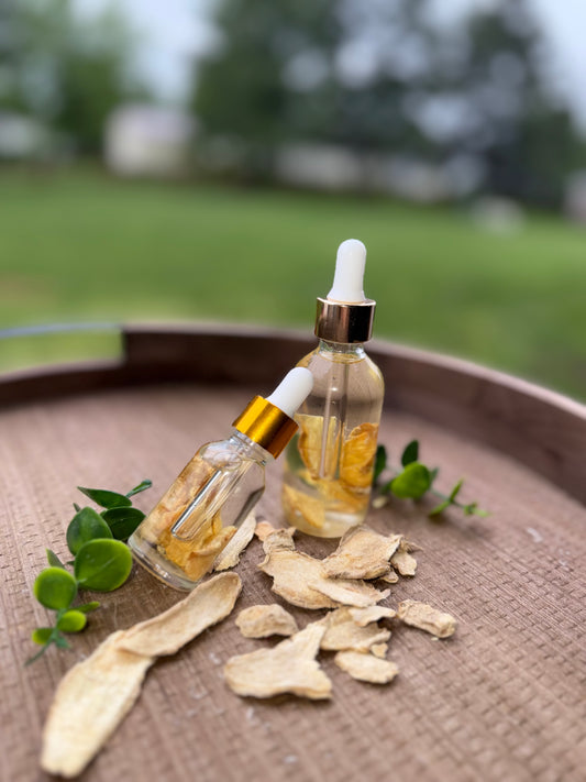 🫚Aceite Para Hidratación & Masajes(Jengibre &SemillaDeUvas 0.5 onz)🍇